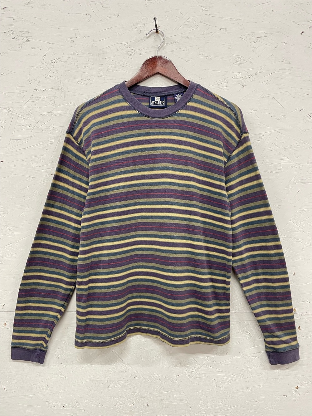 Vintage 1990s Gap Athletic Striped Long Sleeve Shirt, Size S
